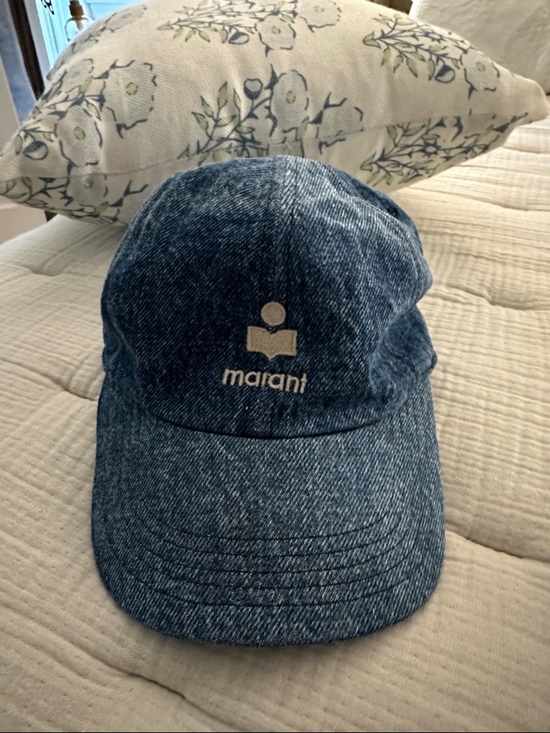 Isabel Marant Accessories - Isabel Marant Denim Blue Logo Baseball Cap